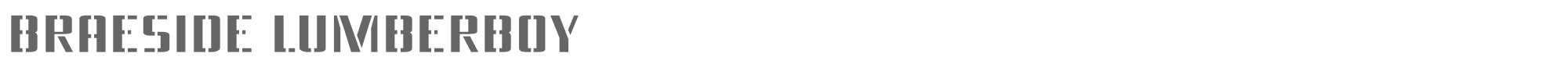 Sample characters Braeside Font